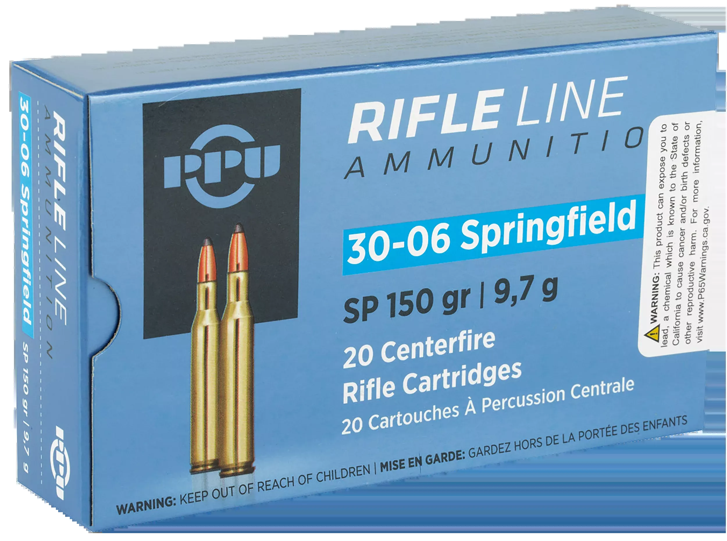PPU Standard Rifle 30-06 Springfield 150gr Soft Point 20rd - Box or Case