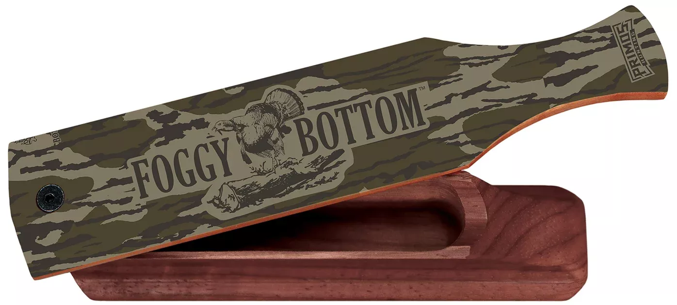 Primos PS2960 Foggy BottomBox Call Turkey Hen Sounds Attracts Turkeys Mossy Oak Original BottomLand Wood