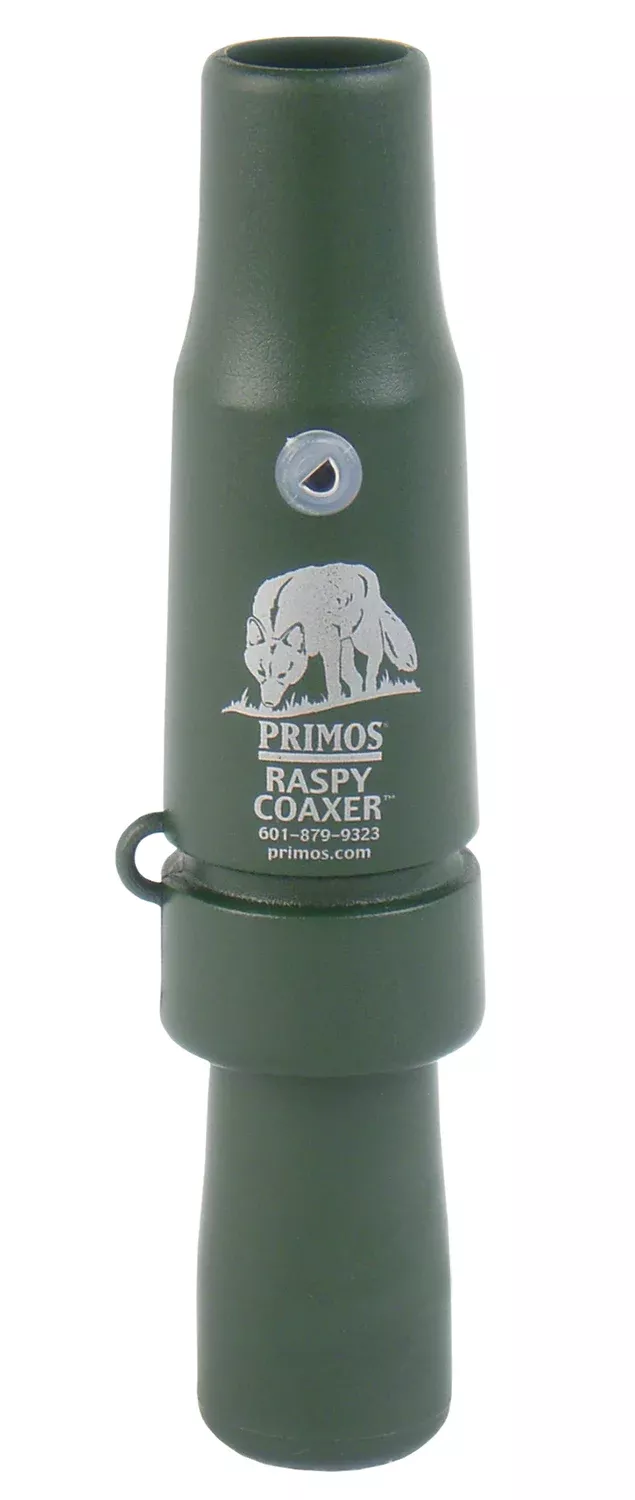 Primos PS323 Raspy CoaxerOpen Call Rabbit/Rodent Sounds Attracts Predators Green Plastic