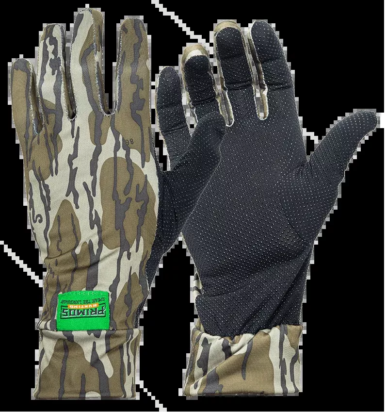 Primos Stretch Fit Mossy Oak Original BottomLand Neoprene Gloves OSFA