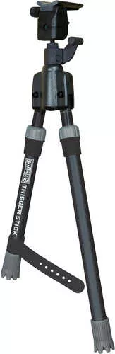 Primos Trigger Stick Bipod Made Of Steel With Black & Gray Finish, QD Swivel Stud Attachment Type & Medium Height