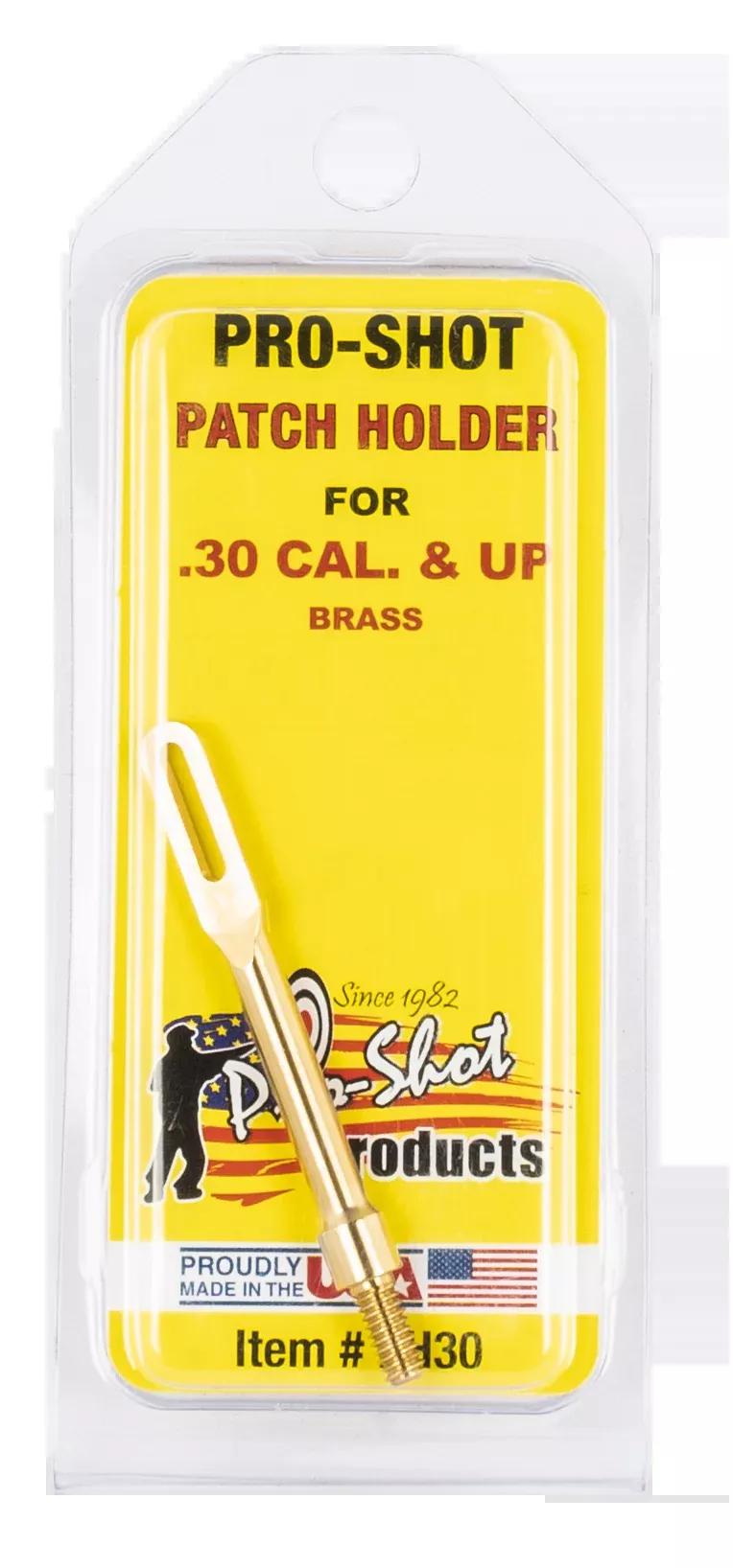 Pro-Shot PH30 Brass Patch Holder .30-.50 Cal Rifle/Pistol #8-32 Thread