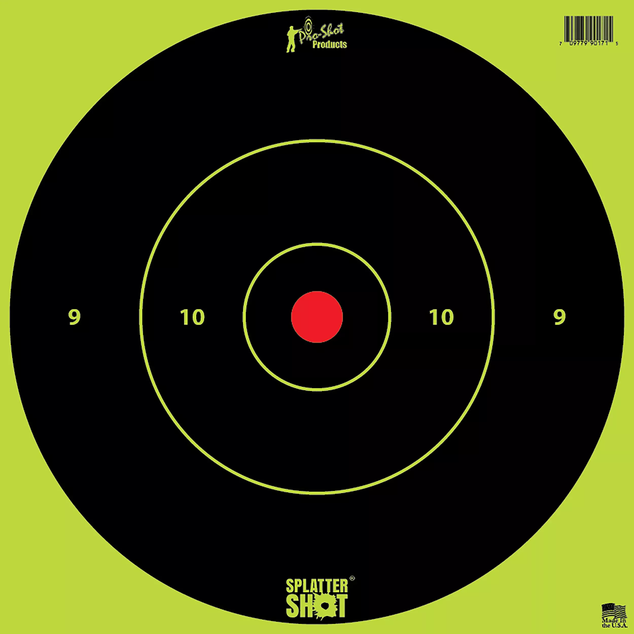 Pro-Shot SplatterShot 12" Bullseye Hanging Tagboard Target Black/Green 5 Pack
