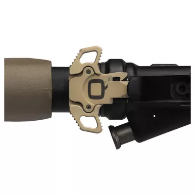 Q Radian Raptor Co-Branded Ambi Charging Handle - Fits Honey Badger/AR-15, Clear Anodized Finish