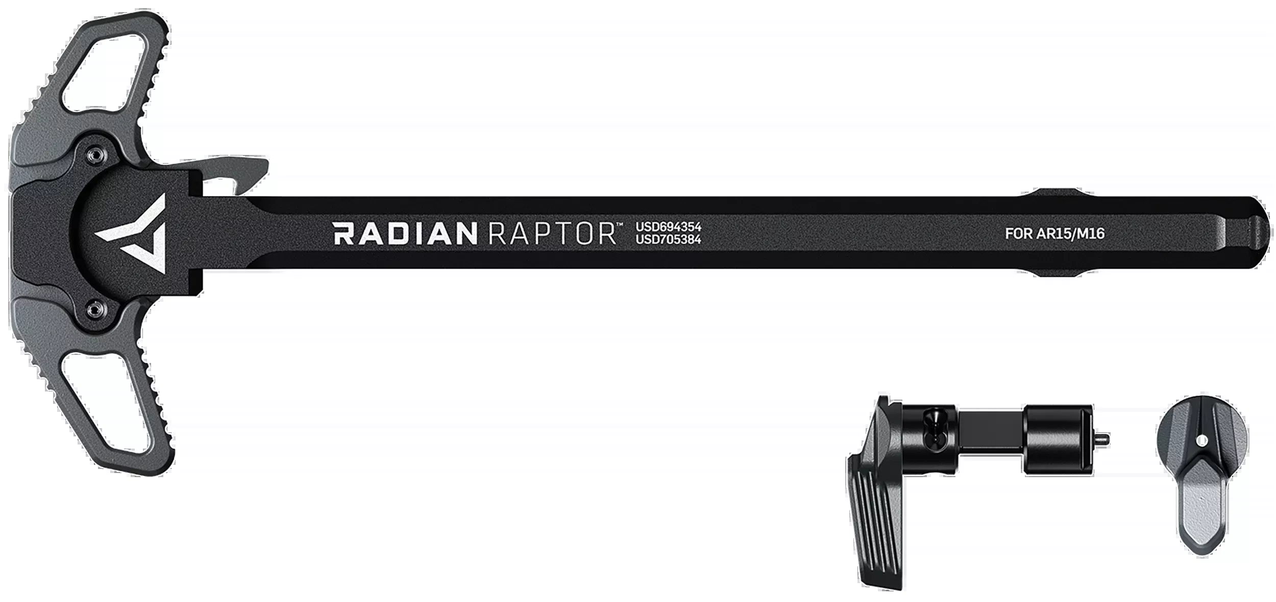 Radian Weapons Raptor Charging Handle & Talon 45/90 Safety AR-15/M16 Ambi - Radian Gray