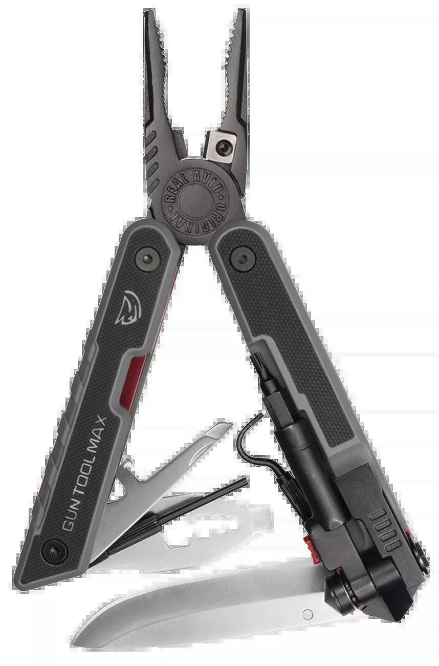 Real Avid Gun Tool Max 3.25" 440 Stainless Drop Point G10 Black Handle