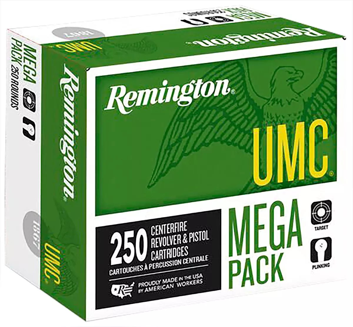 Remington Ammunition 23773 UMC Mega Pack 40S&W 165gr Full Metal Jacket 250 Per Box/4 Case