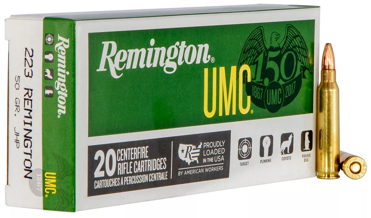 Remington Ammunition 23812 UMC223Rem 50gr Jacketed Hollow Point 20 Per Box/10 Case
