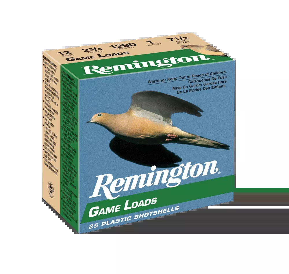 Remington Ammunition Game Load 12 Gauge 2.75" 1 oz 7.5 Shot - Box or Case