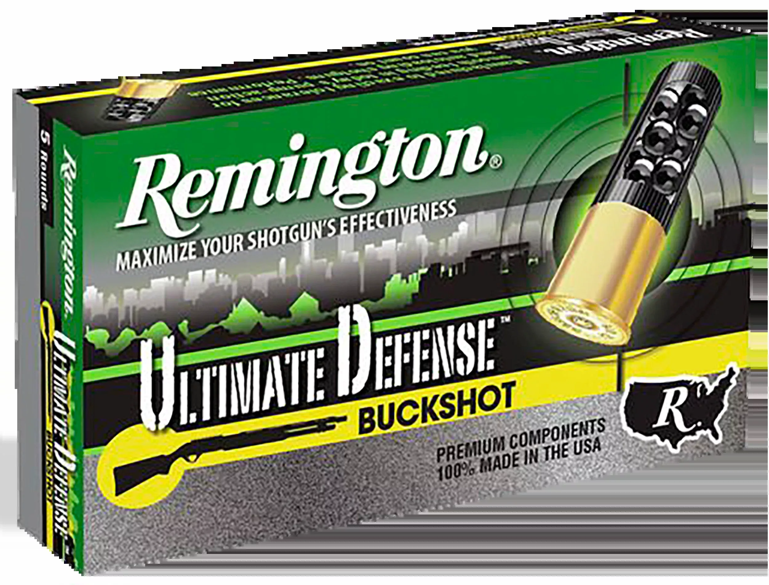 Remington Ammunition Ultimate Defense Buckshot 12 Gauge 3" 00 Buck 5 Rd - Box or Case