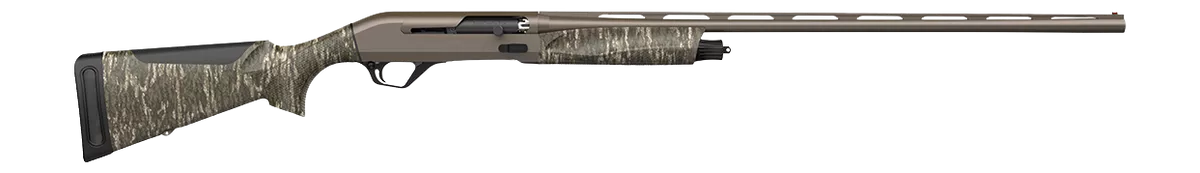 Retay USA ACEBRBL28 Ace12 Gauge Semi-Auto 3" 3+1 28" Bronze Cerakote Deep Bore Barrel, Bronze Cerakote Aluminum Slopeback Receiver, Fixed Mossy Oak Bottomland Synthetic Stock
