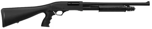 Retay USA GPSTACPG18 GPS12 Gauge Pump 3" 4+1 18.5" Black Steel Barrel, Matte Black Anodized Aluminum Receiver, Black Fixed w/Pistol Grip Synthetic Stock