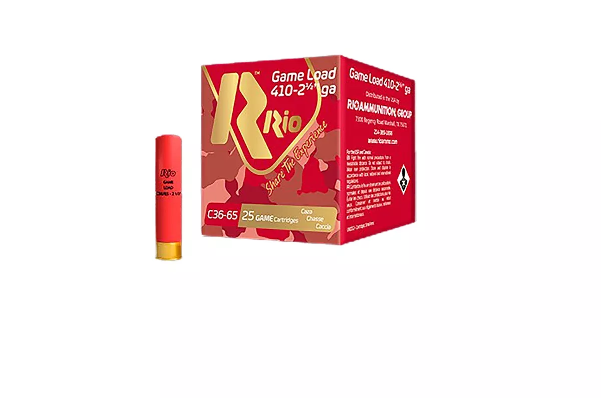 Rio Ammunition RC3675 Game Load410 Gauge 2.50" 1/2 oz 7.5 Shot 25 Per Box/ 10 Cs