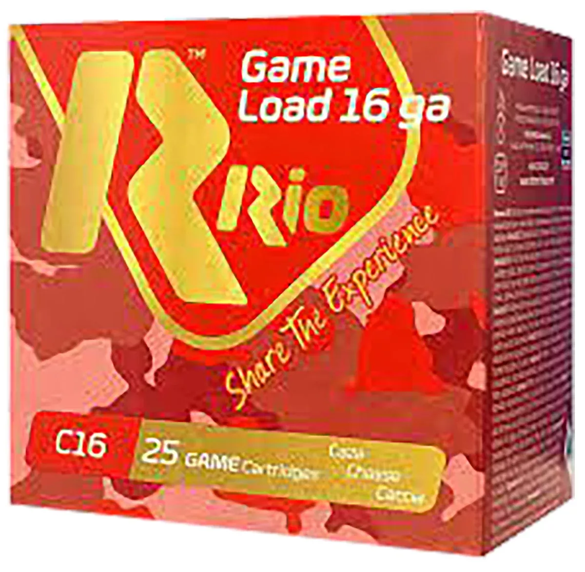 Rio Ammunition RCHV168 Game Load16Gauge 2.75" 1 1/8oz 8Shot 25 Per Box/10 Case