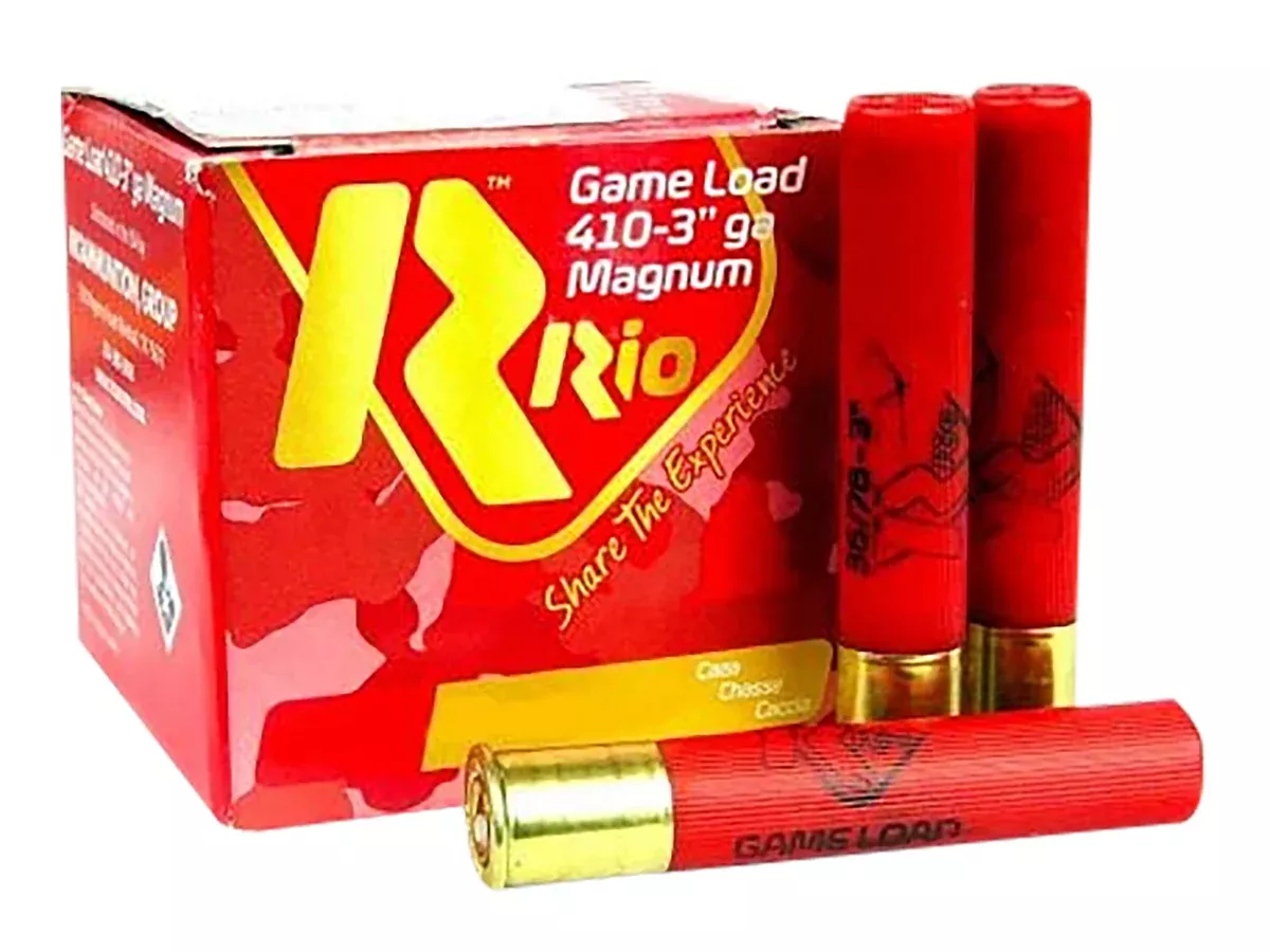 Rio Ammunition RCHV368 Game Load410Gauge 3" 11/16oz 8Shot 25 Per Box/10 Case