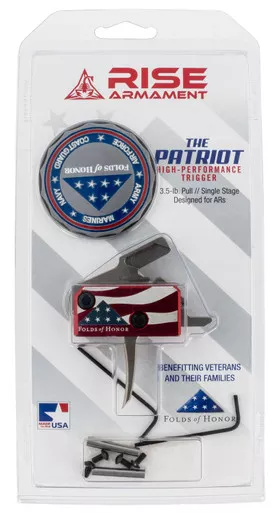 Rise Armament The Patriot AR-15 Drop-In Trigger - 3.5 lb Single Stage - RA-13FOLDS-PT