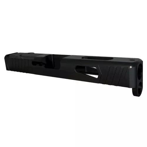 RIVAL ARMS RA10G106A Precision Slide Doc Optic Cut Compatible with Glock 17 Gen 4 17-4 Stainless Steel Black