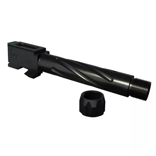 RIVAL ARMS RA20G202A Threaded Barrel Compatible with Glock 19 Gen 3/4 416 Stainless Steel Black PVD