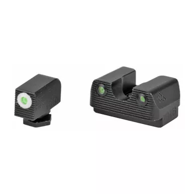 Rival Arms RA2B231G Tritium Night Sights Fits Glock 42/43 - Green Tritium w/White Outline Front, Green Rear