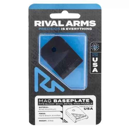 Rival Arms RA43G001A Slide Back Cover Platecompatible with Glock 17/19 Gen 3-4 Aluminum Black Anodized