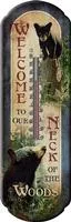 River's Edge Products Tin Thermometer - Bear Welcome