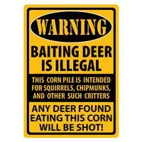 Rivers Edge Products ' Baiting Deer ' Metal Sign 12 " X17 " 1488