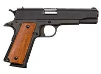 Rock Island 51421 Gi Standard Fs * Ca Compliant 45 Acp Caliber With 5 " Barrel, 8 + 1 Capacity, Overall Black Parkerized Finish Steel, Beavertail Frame, Serrated Slide & Wood Grip