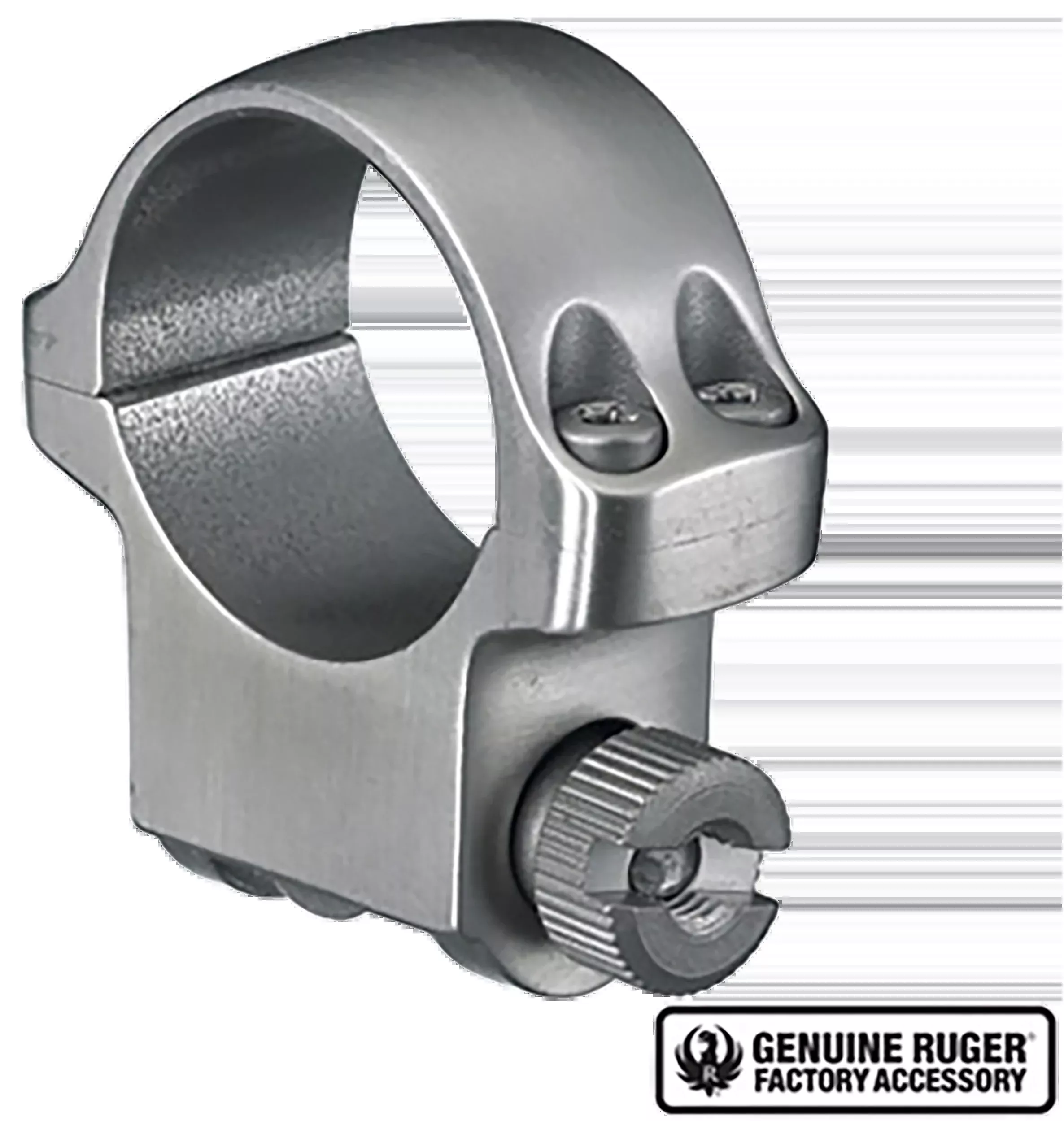 Ruger 4K Scope Ring 1" Medium Silver Single Ring