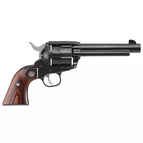 Ruger New Vaquero Single Action Revolver .45 Long Colt 5.50" Barrel 6 Rounds Hardwood Grips Fixed Sights Alloy Steel Blued Finish