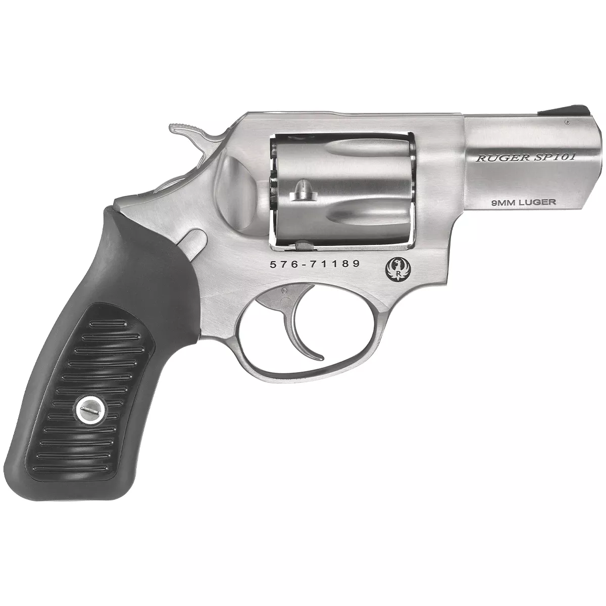 Ruger SP101 D/A Revolver 9mm Luger 2.25" Barrel 5 Rounds Integral Rear Sight Black Ramp Front Sight Synthetic Black Rubber Grip Stain SS Finish