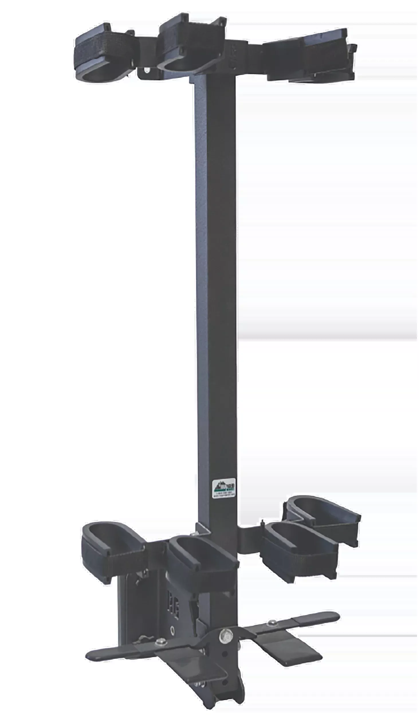 Rugged Gear 11094 4-Gun Wall Mount Removable Black Steel