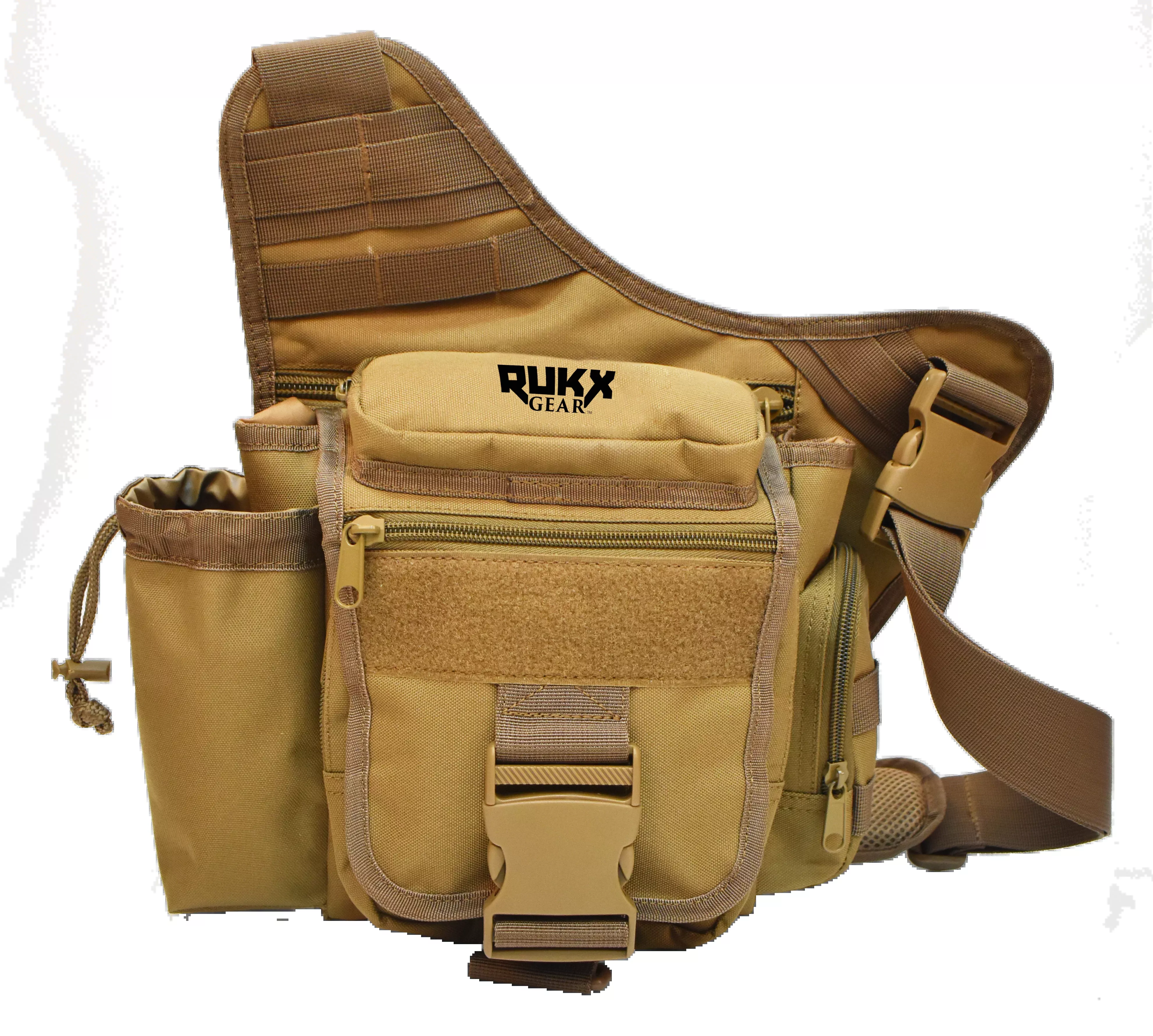 RUKX Gear ATICTSBT Sling Bag Tan 600D Polyester Single Strap