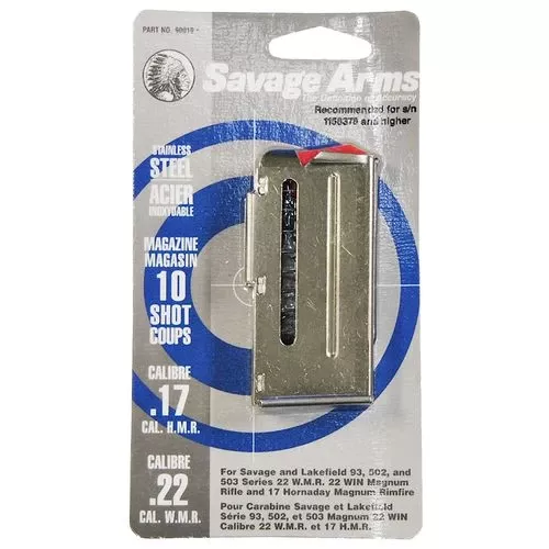 Savage 90019 93 Series Magnum17 HMR,22WMR10rd Stainless Detachable