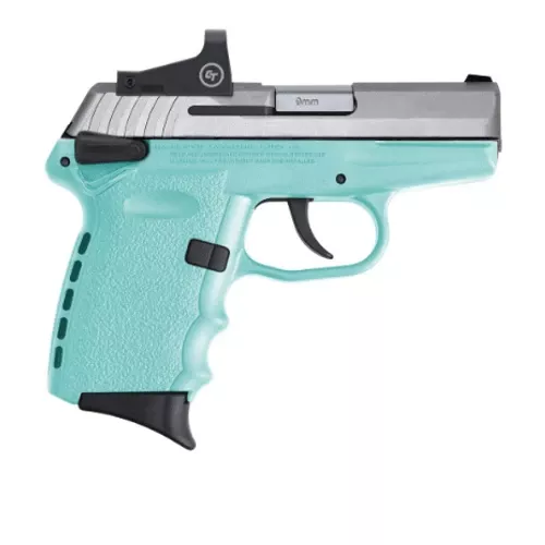 SCCY CPX-1 9MM LIGHT BLUE WITH RED DOT SIGHT