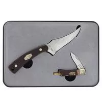 Schrade Old Timer Sharpfinger & Lockback Brown Delrin 2 Pc Gift Set
