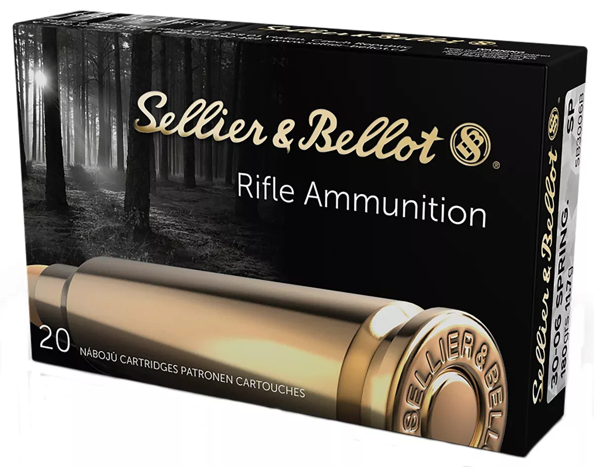 Sellier & Bellot SB3006B Rifle30-06Springfield 180gr Soft Point 20 Per Box/20 Case