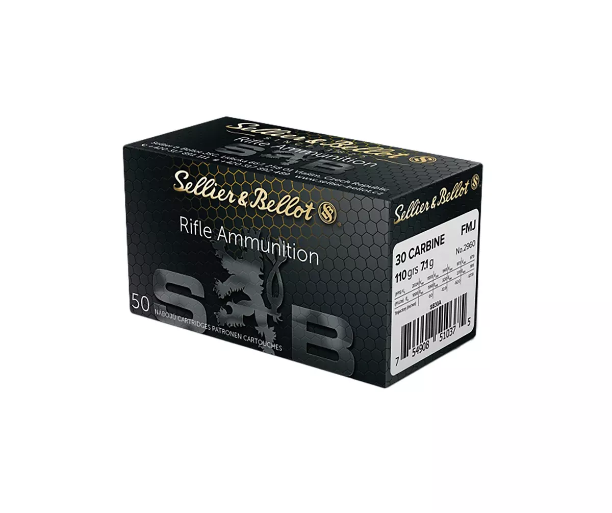 Sellier & Bellot SB30A Rifle30Carbine 110gr Full Metal Jacket 50 Per Box/20 Case