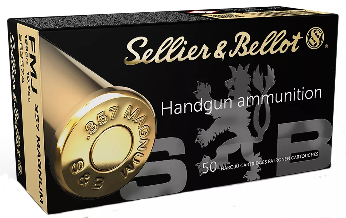 Sellier & Bellot SB357A Handgun357Mag 158gr Full Metal Jacket 50 Per Box/20 Case