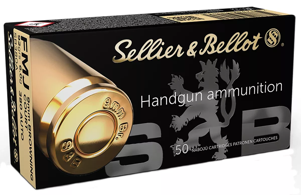 Sellier & Bellot SB380A Handgun380ACP 92gr Full Metal Jacket 50 Per Box/20 Case