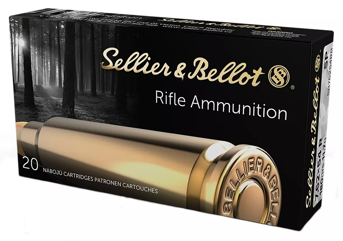 Sellier & Bellot SB76254RB Rifle7.62x54mmR 180gr Soft Point 20 Per Box/20 Case
