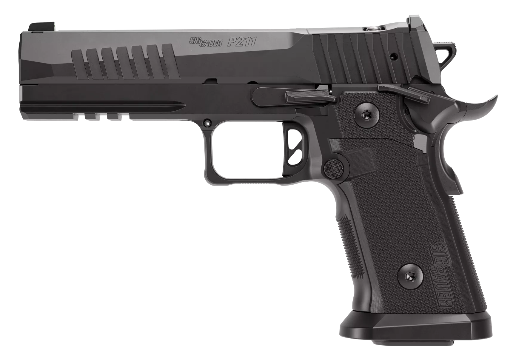 Sig Sauer 211F9GT5 P211 GT5 Full Size 9mm Luger 21+1 5" Black Barrel, Black Nitron Stainless Steel Optic Ready/Serrated Slide & Frame w/Beavertail & Picatinny Rail, G10 Grip Panels, SIGLOC-PRO Footpri
