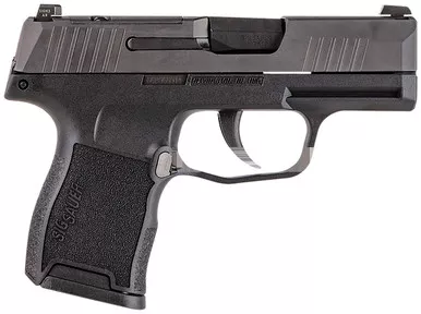 Sig Sauer 365-380-BSS P365 380 ACP Caliber with 3.10" Barrel, 10+1 Capacity, Overall Black Finish Stainless Steel, Serrated/Optic Cut Nitron Slide & Black Polymer Grip