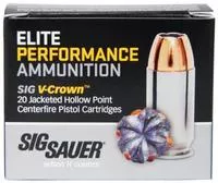 Sig Sauer Ammo .40 S & W 165gr Elite V- Crown Jacketed Hollow Point 50 Rounds