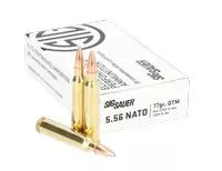 Sig Sauer Elite Marksman Open Tip Match Hollow Point 5.56x45mm Nato Ammo 20 Round Box - Brass Casing