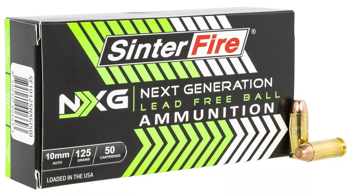 SinterFire Inc SF10125NXG Next Generation (NXG)10mmAuto 125gr Lead Free Ball 50 Per Box/20 Case
