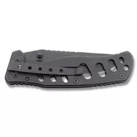 Smith & Wesson Extreme Ops Framelock Folding Knife Partially Serrated Black Coated Tanto