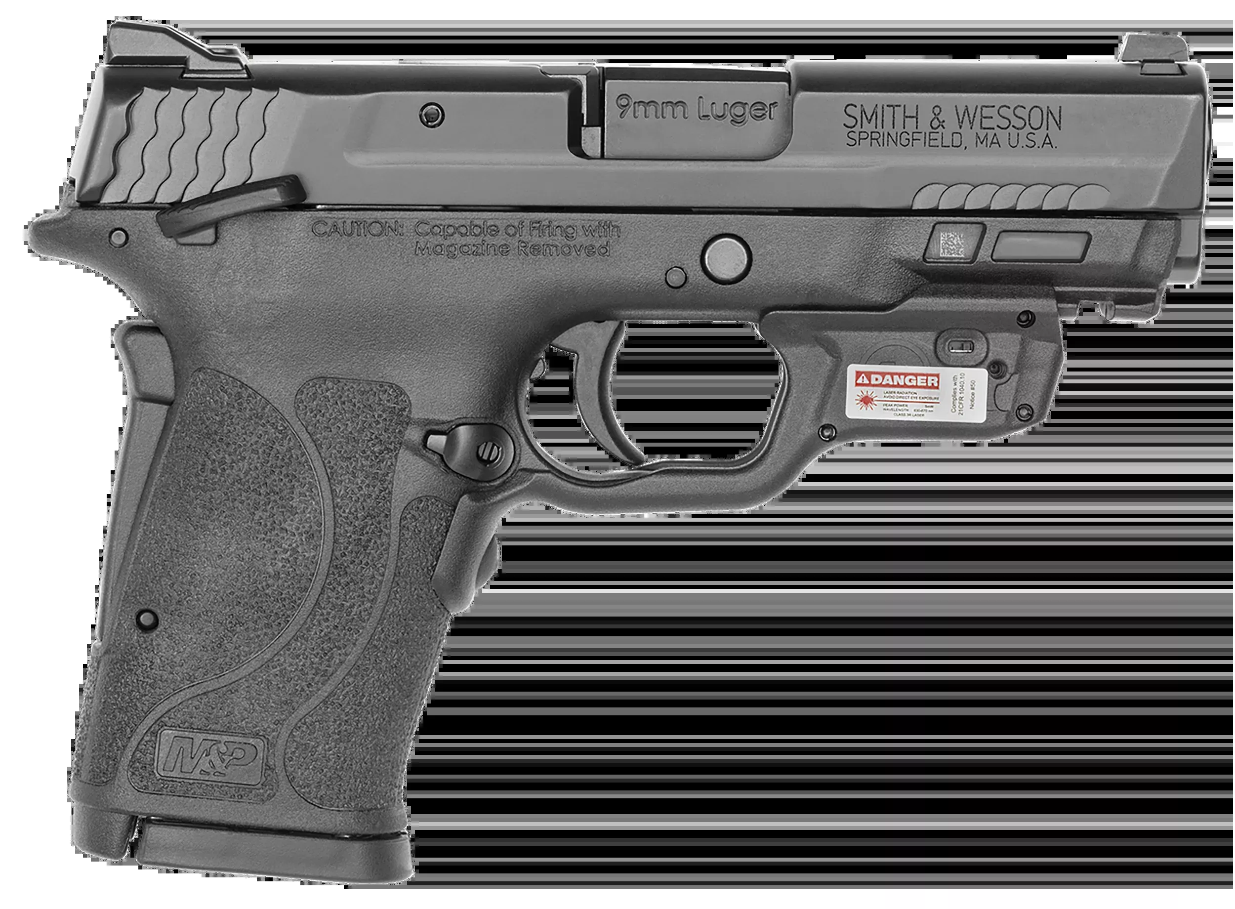 Smith & Wesson M&P9 Shield EZ M2.0 9mm Luger 3.67" 8+1 Semi-Auto Pistol - Manual Safety w/ Crimson Trace Laserguard