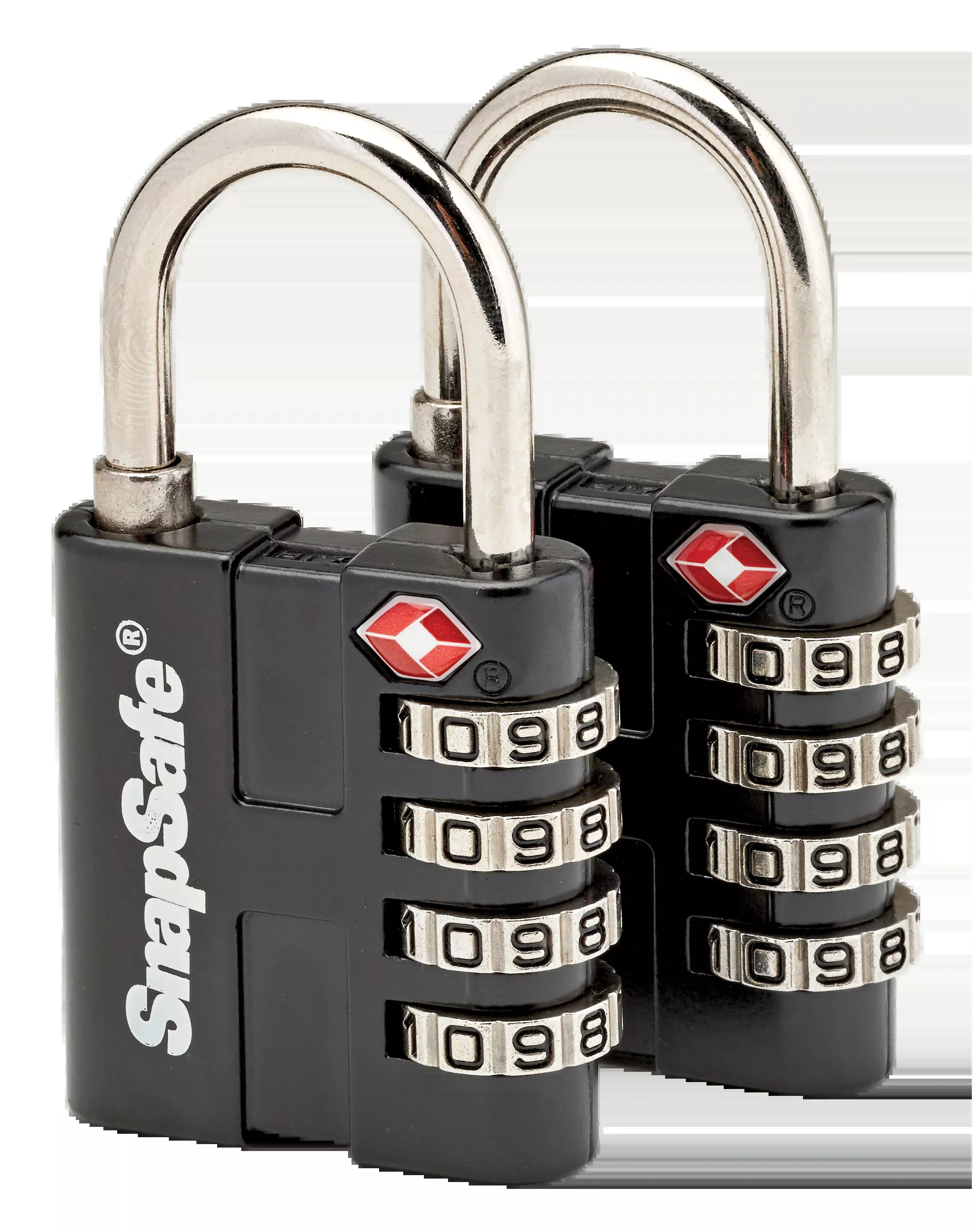 SnapSafe 76020 TSA Lock Resettable 4-Digit Combination Metal 2-Pack