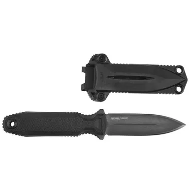 SOG Knives Pentagon FX Covert Fixed Blade - Blackout - S35VN Black Double Edge Dagger, Black G10 Handles, Kydex Sheath