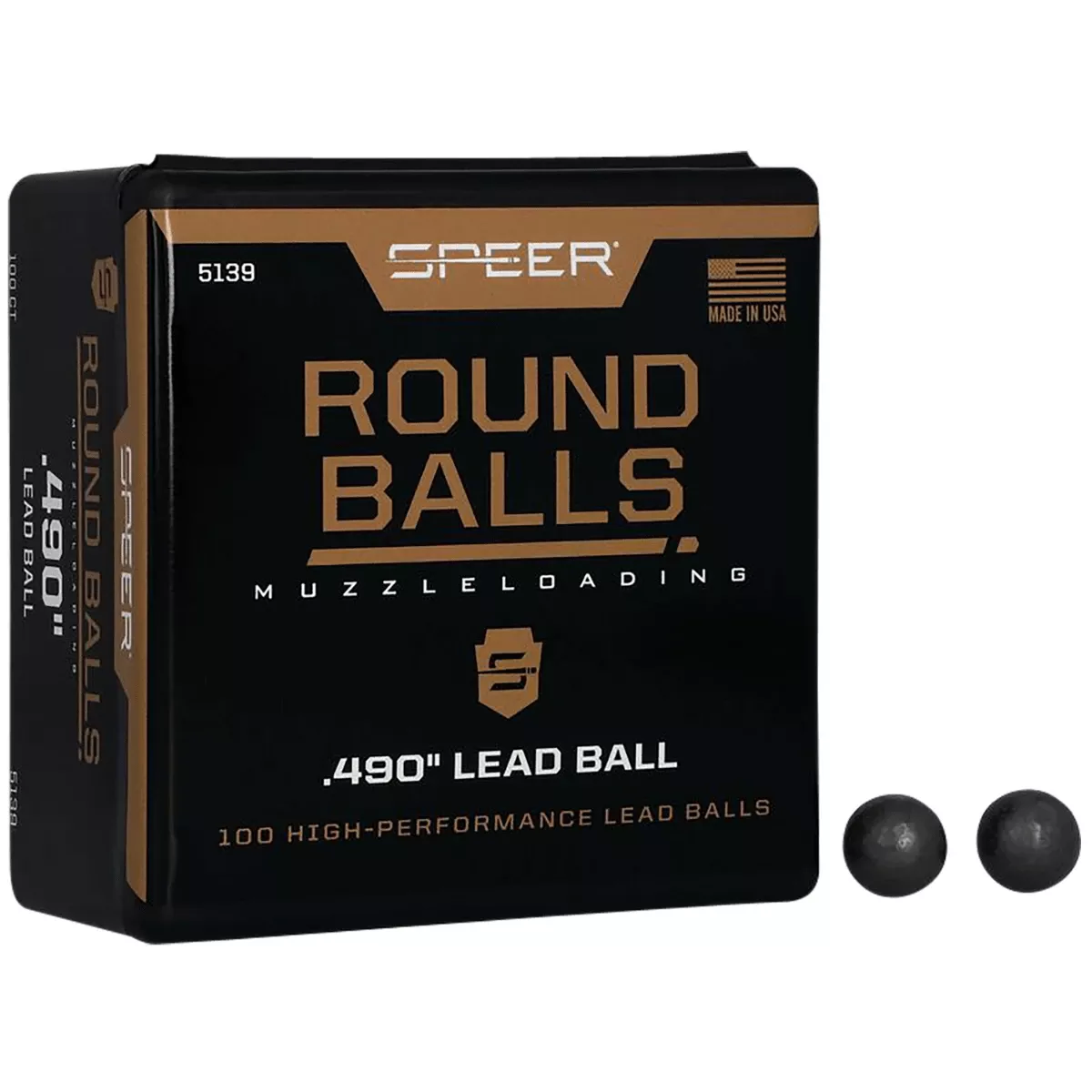 Speer Lead Balls, 50 Cal 176gr 100 Per Box - 5139